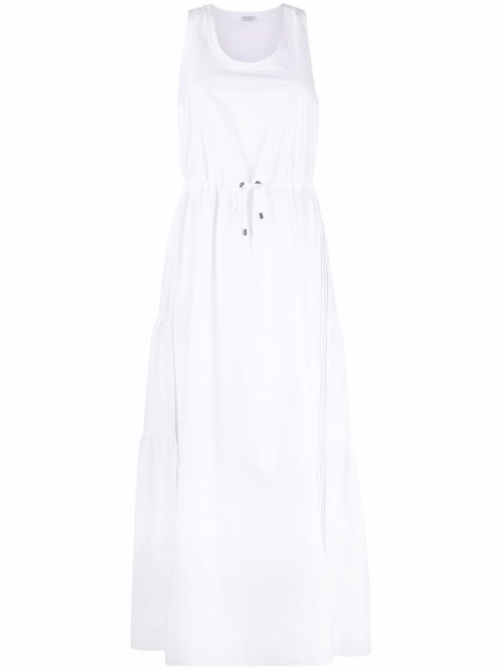 Brunello Cucinelli Midi Dress In Bianco | ModeSens