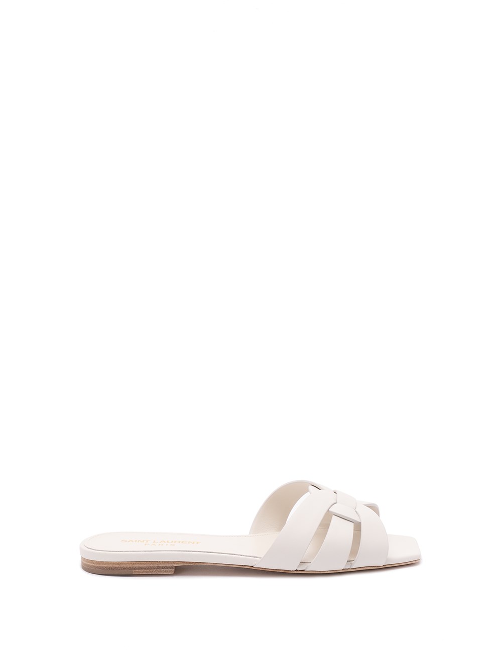 Shop Saint Laurent `tribute` Mules In Bianco