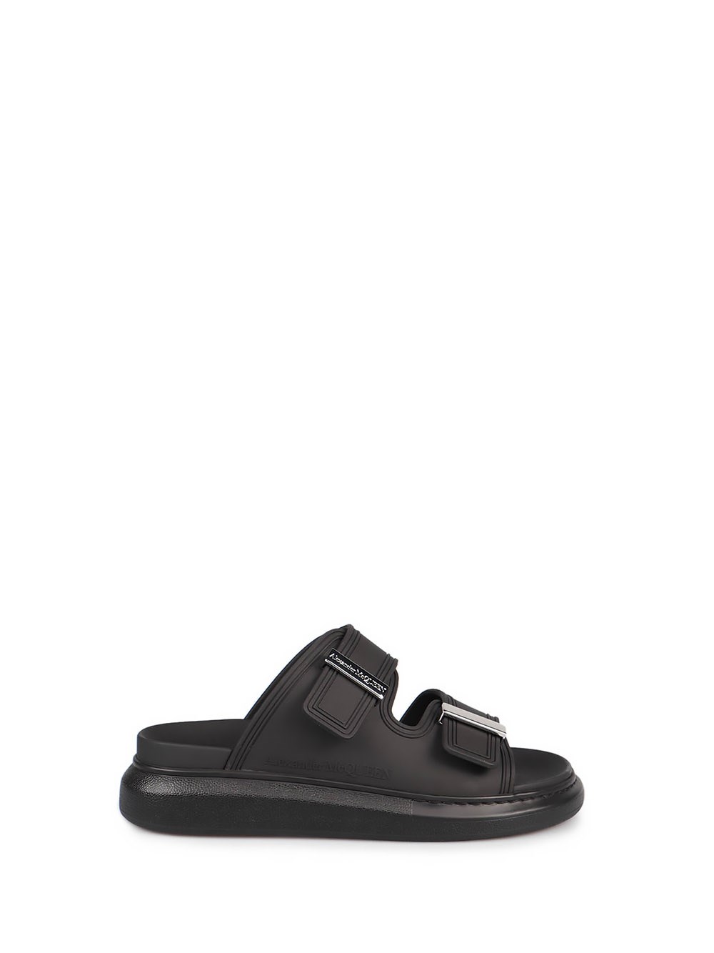 Shop Alexander Mcqueen `hybrid` Slide Sandals In Black  