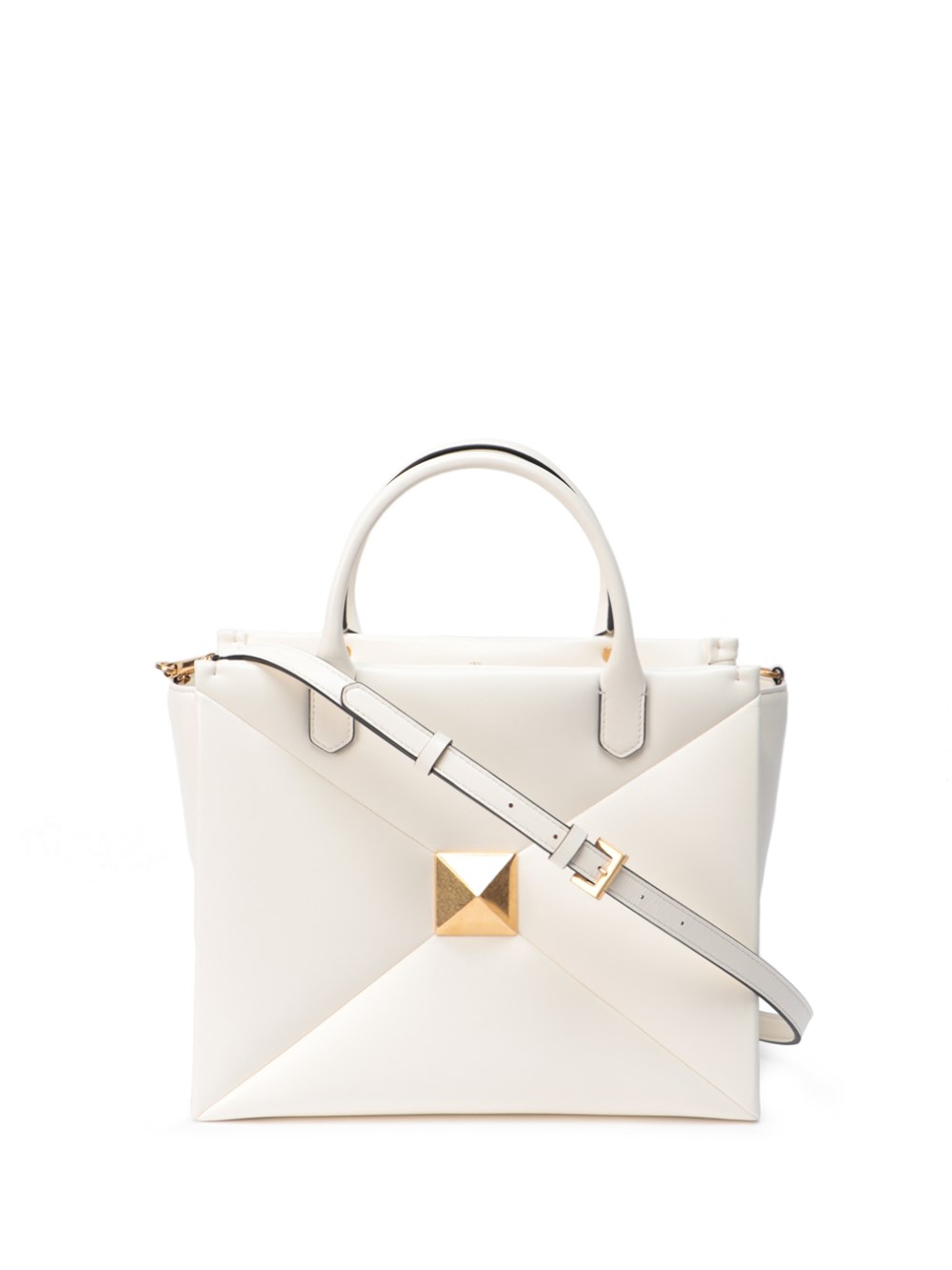 Valentino Garavani `one Stud` Medium Double Handle Bag In Ecru | ModeSens