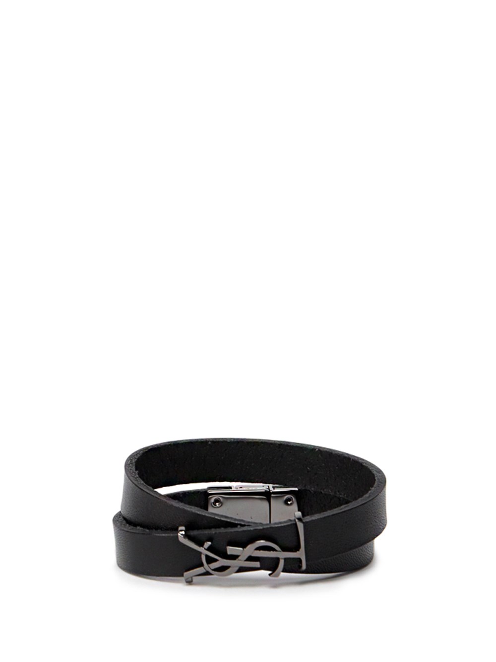 Saint Laurent `opyum` Double Wrap Bracelet In Nero | ModeSens