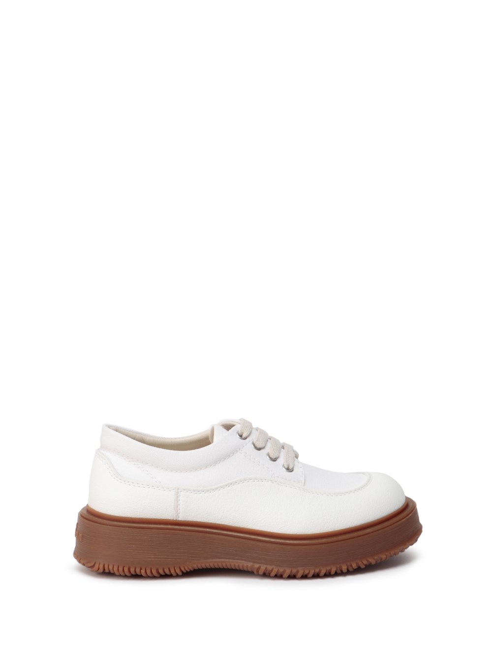 Hogan Untraditional White Cotton Shoe In Bianco