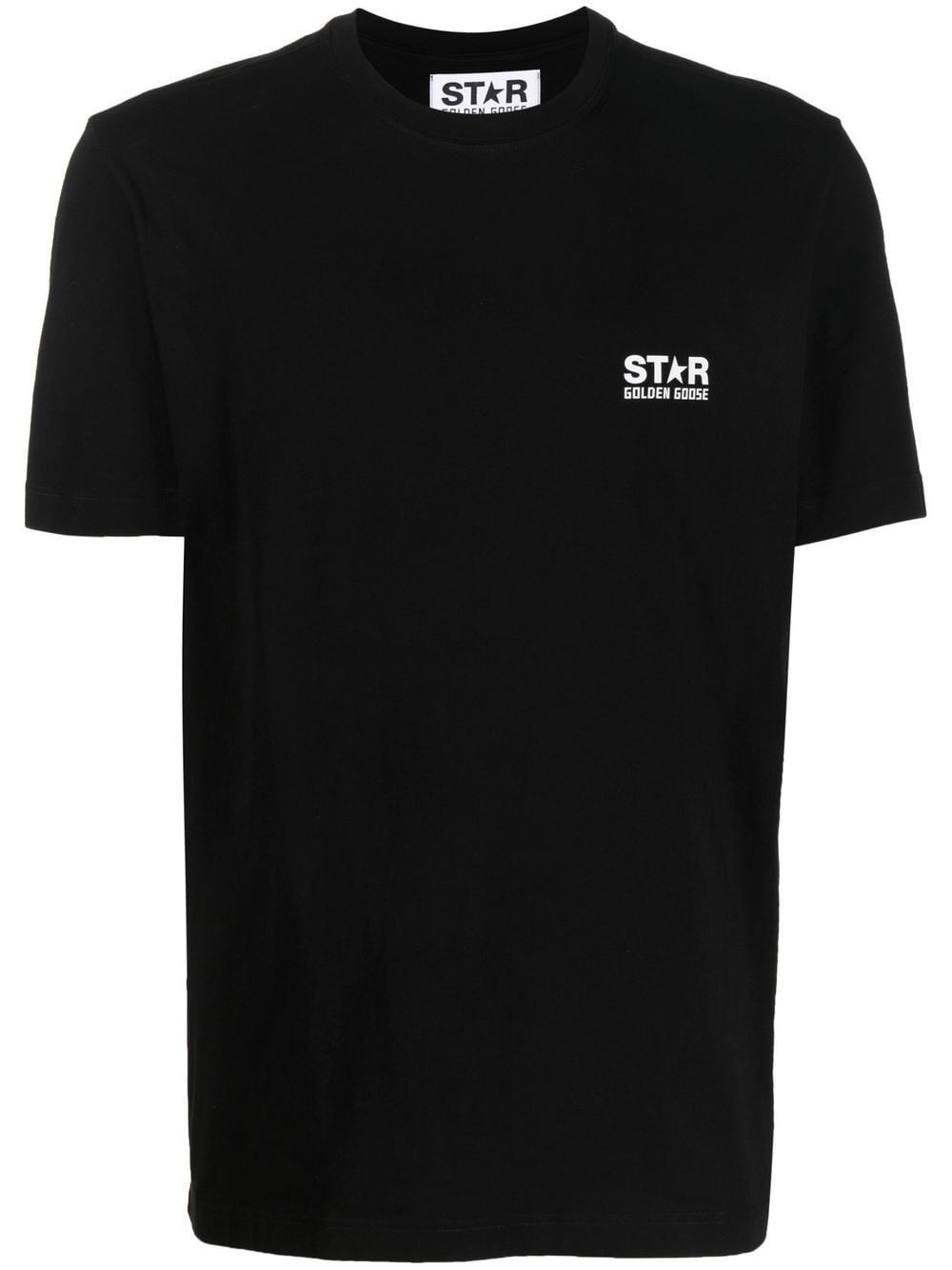 Golden Goose Star M`s Regular T-shirt / Logo/ Big Star Back/ Blackboard In Nero
