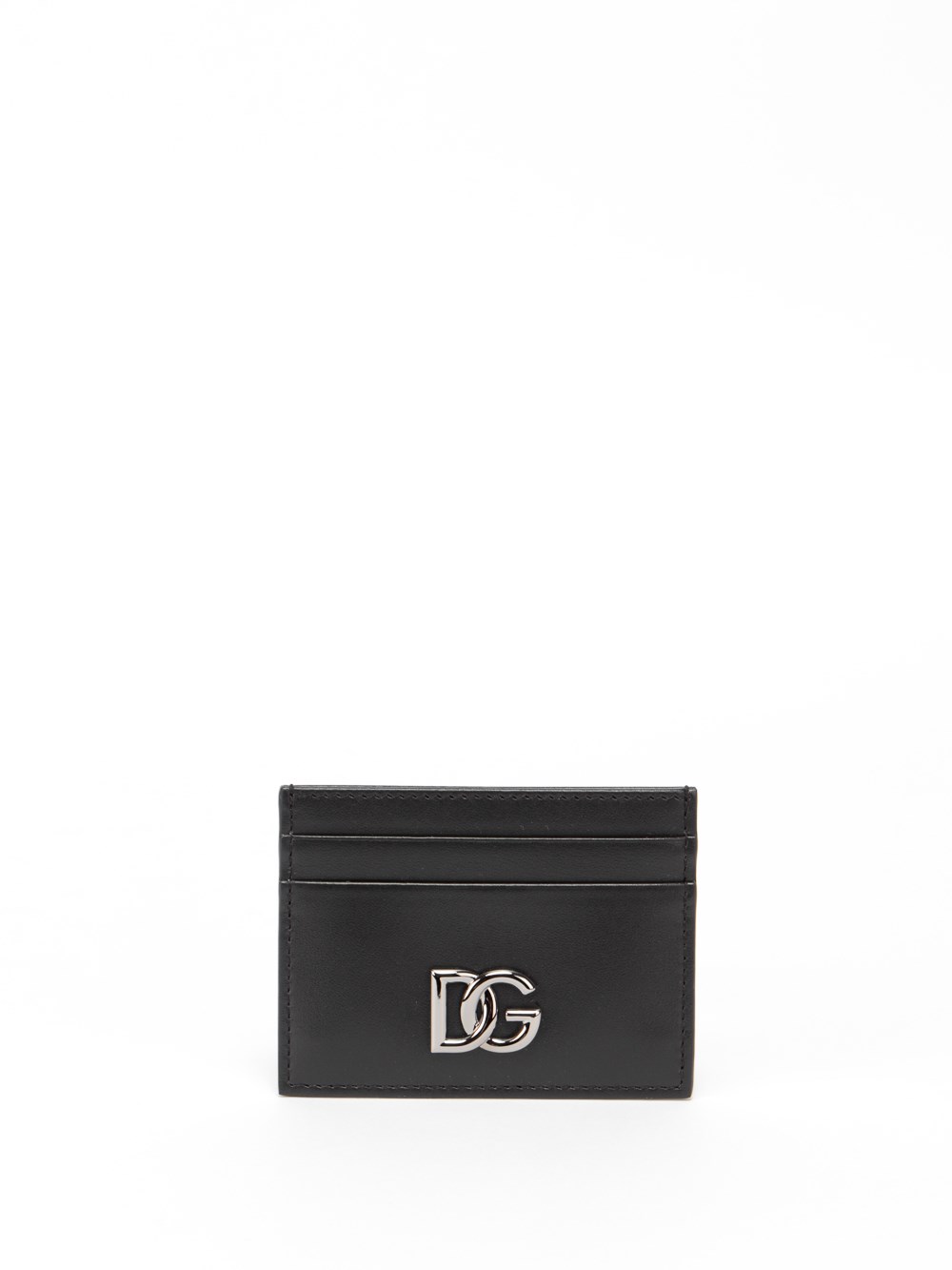Dolce & Gabbana Card Holder With Crossover `dg` Logo In Nero | ModeSens