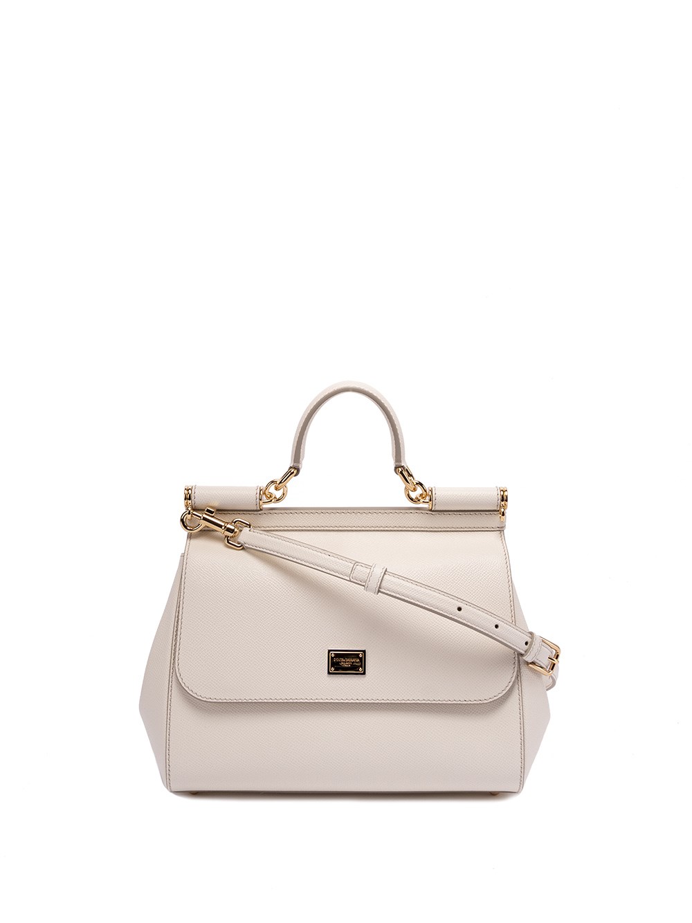 Dolce & Gabbana Large `sicily` Handbag In Bianco