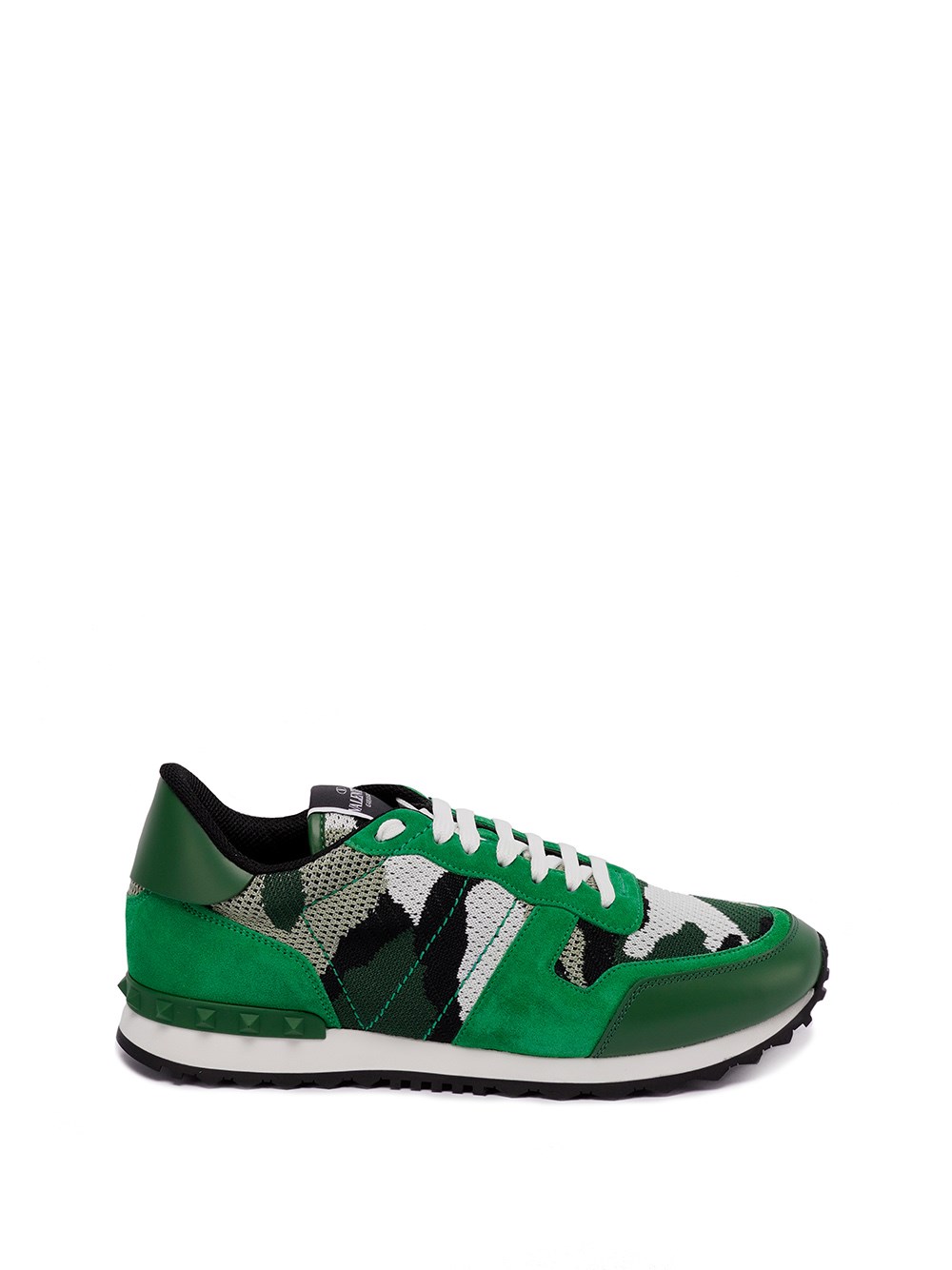 Valentino Rock Runner Sneakers In Verde