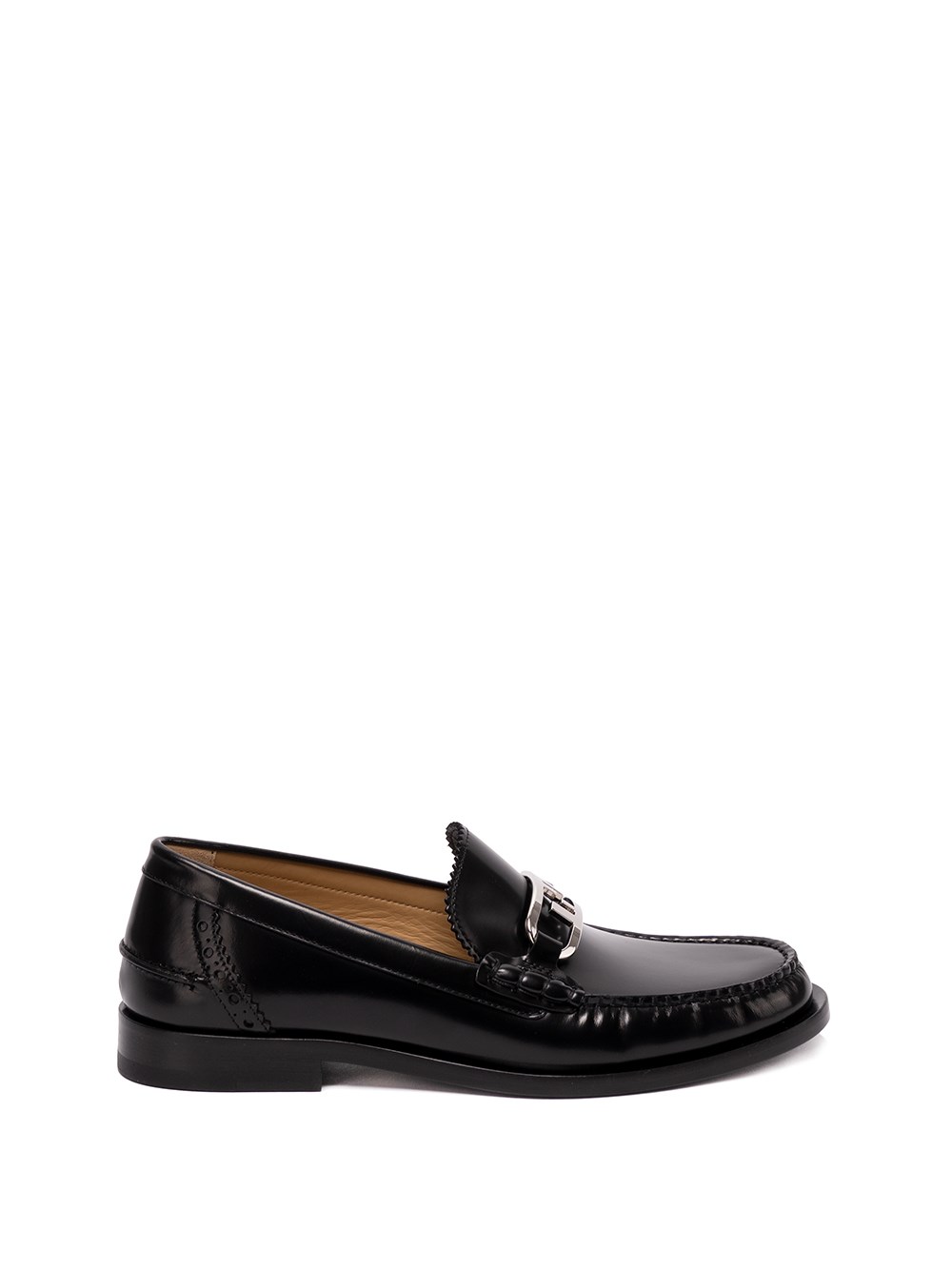 Shop Fendi `o`?lock` Loafers In Nero