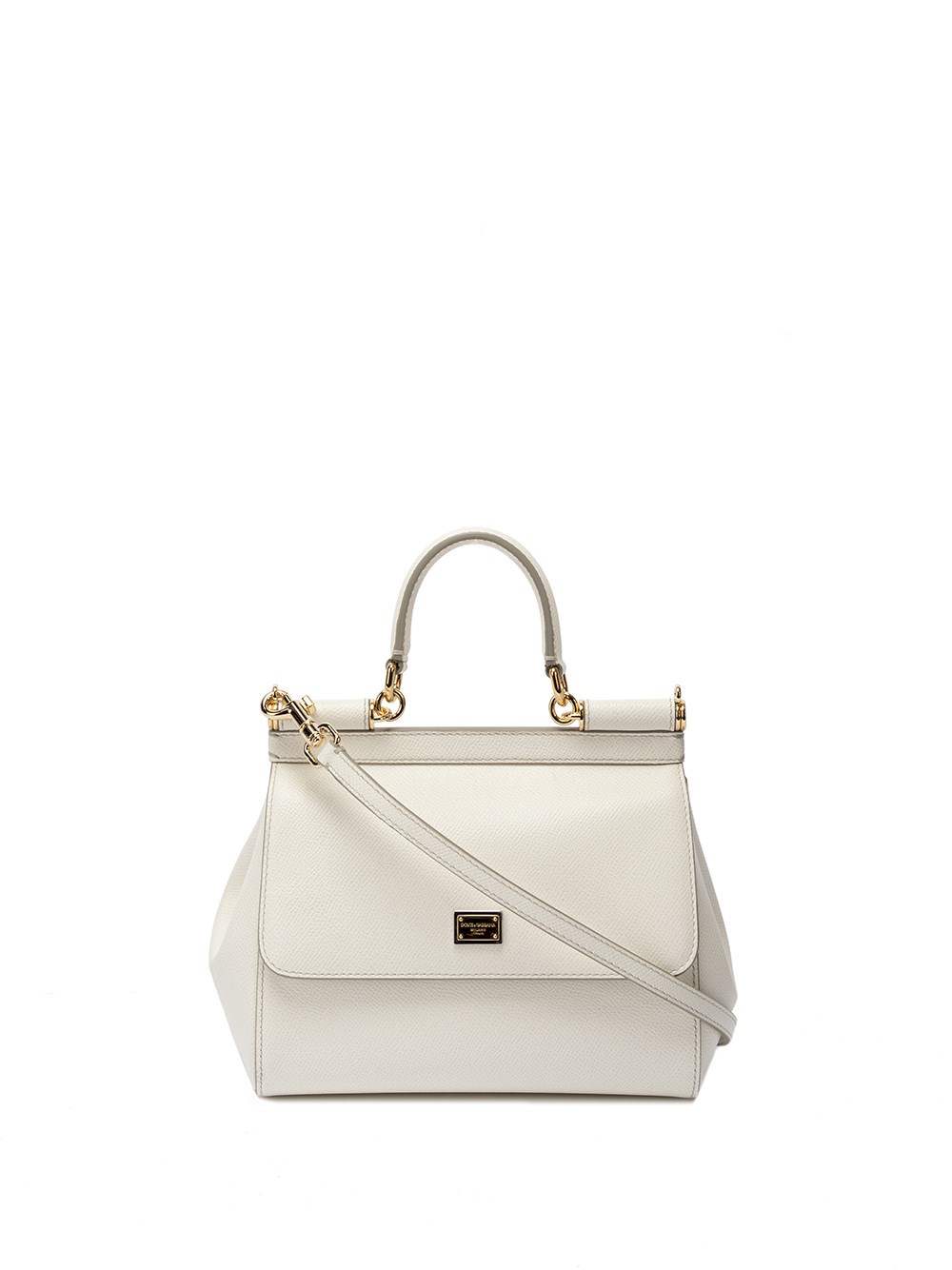 Dolce & Gabbana Medium `sicily` Handbag In White