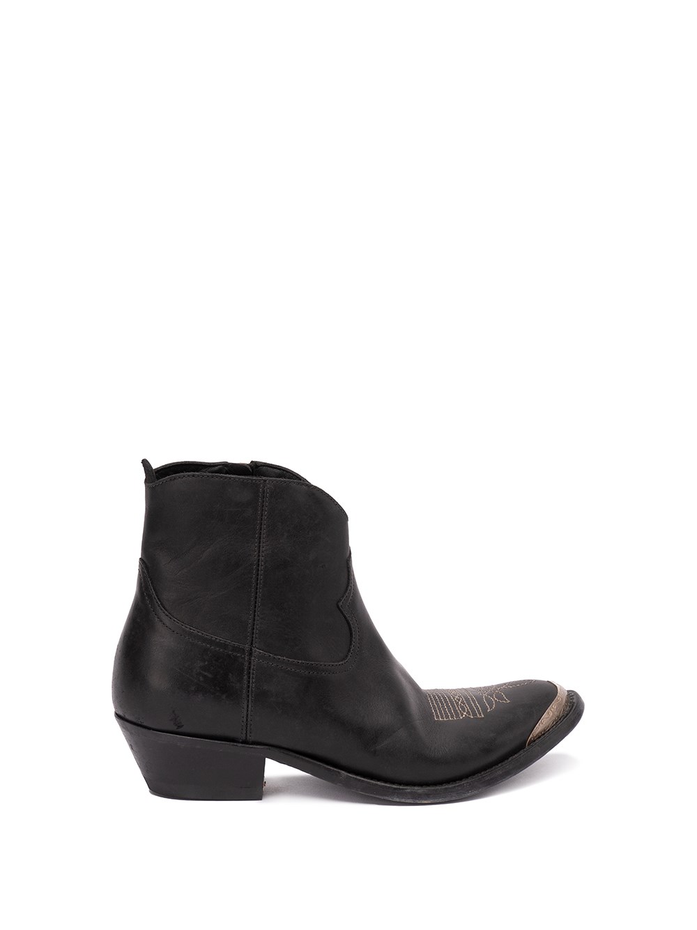 Shop Golden Goose `young` Ankle Boots In Nero