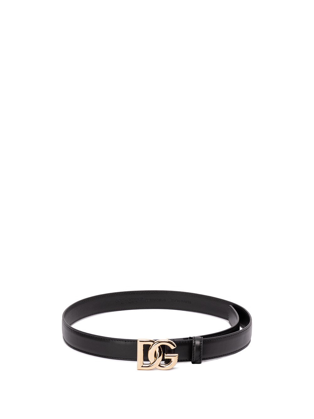 Shop Dolce & Gabbana `dg` Logo Belt In Black  