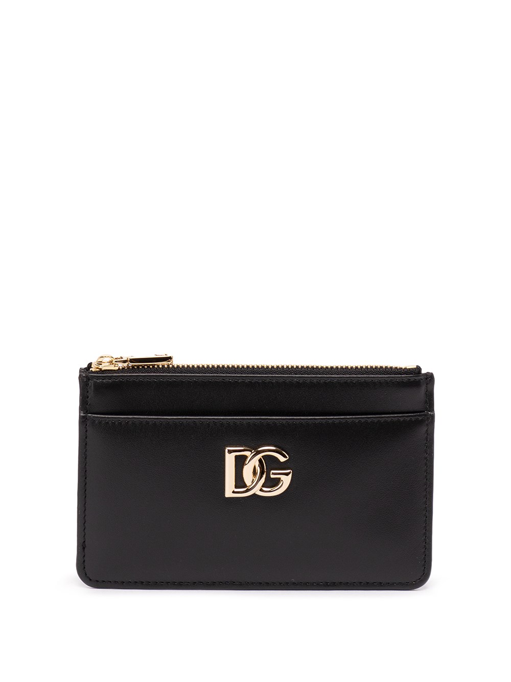 Dolce & Gabbana Card Holder With `dg` Logo In Nero