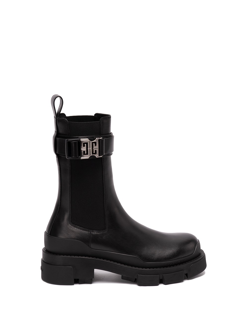 Givenchy Terra Leather Chelsea Boots In Nero