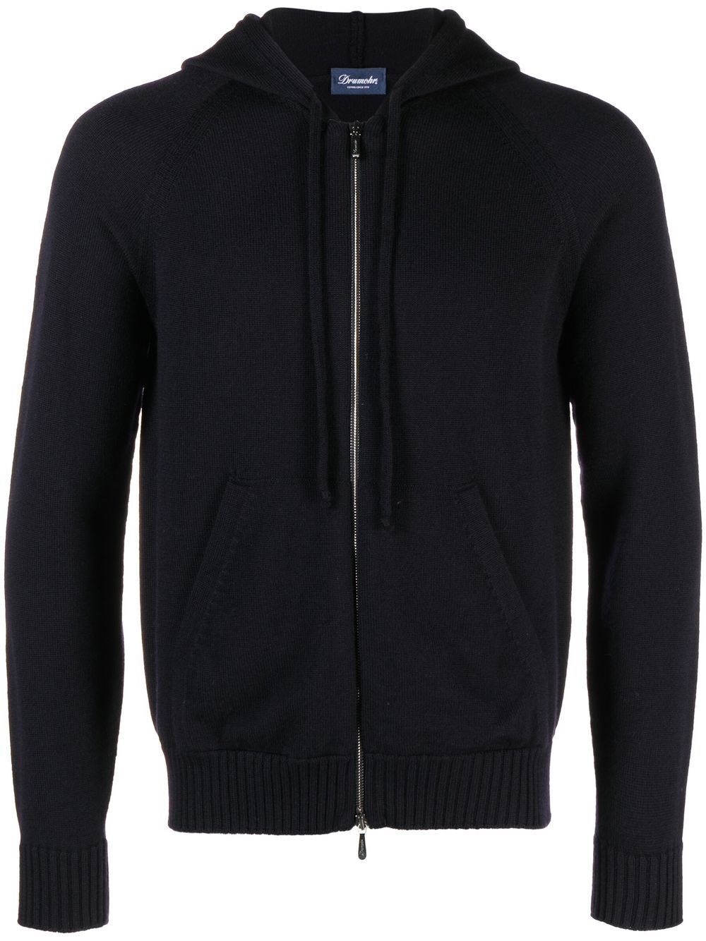 Drumohr Hooded Zip Cardigan