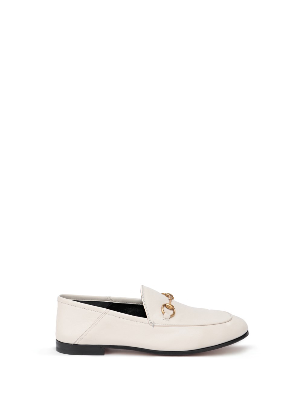 Shop Gucci `horsebit` Loafers In White