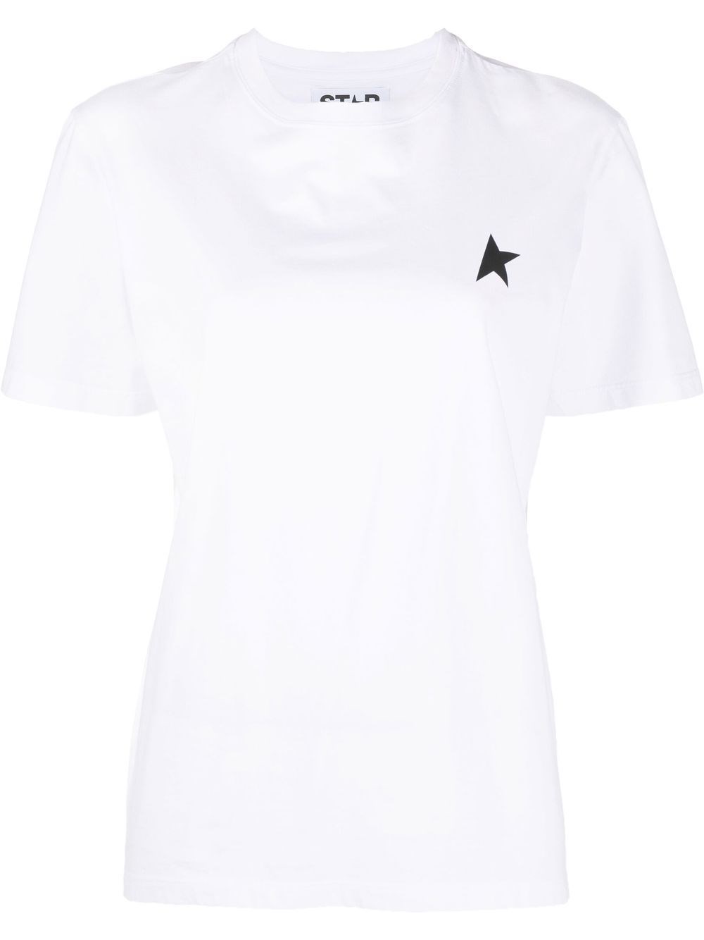 Shop Golden Goose `star` T-shirt In Bianco