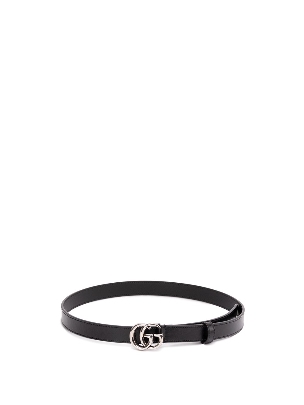 Gucci `gg Marmont` Thin Belt In Black  