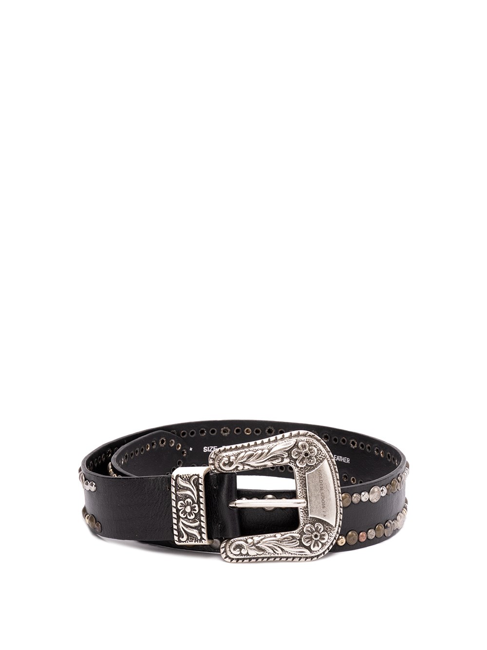 Shop Golden Goose Belt With Studs In Nero