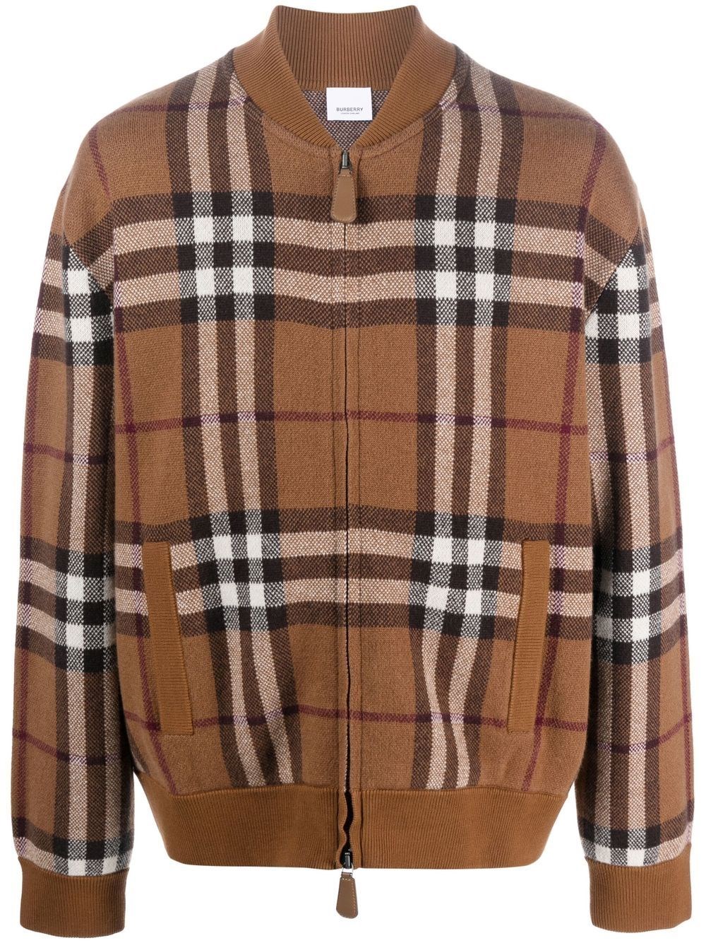 BURBERRY `MALTBY` FULL-ZIP CHECK SWEATSHIRT