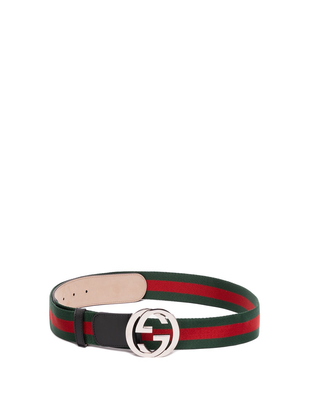 Gucci `web` Belt With `g` Buckle In Multi