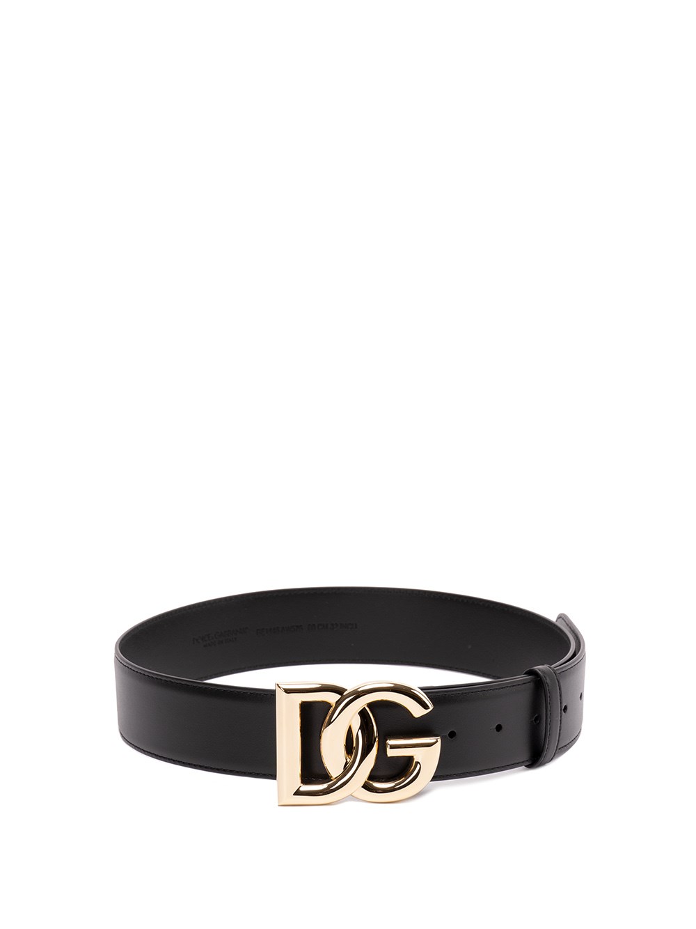 Shop Dolce & Gabbana `dg` Logo Belt In Nero