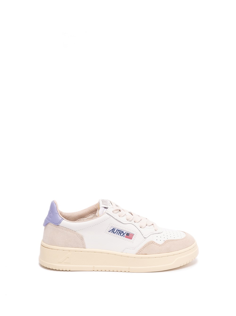 Autry 01 Sneakers In White Suede And Leather In Bianco