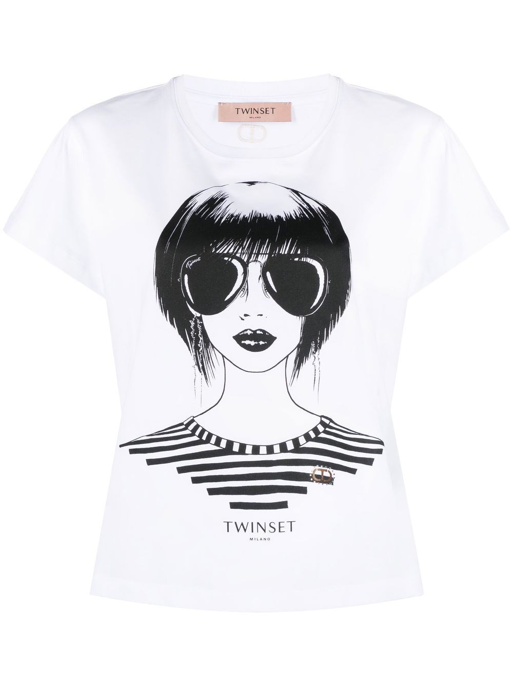 Twinset Graphic-print T-shirt In Bianco