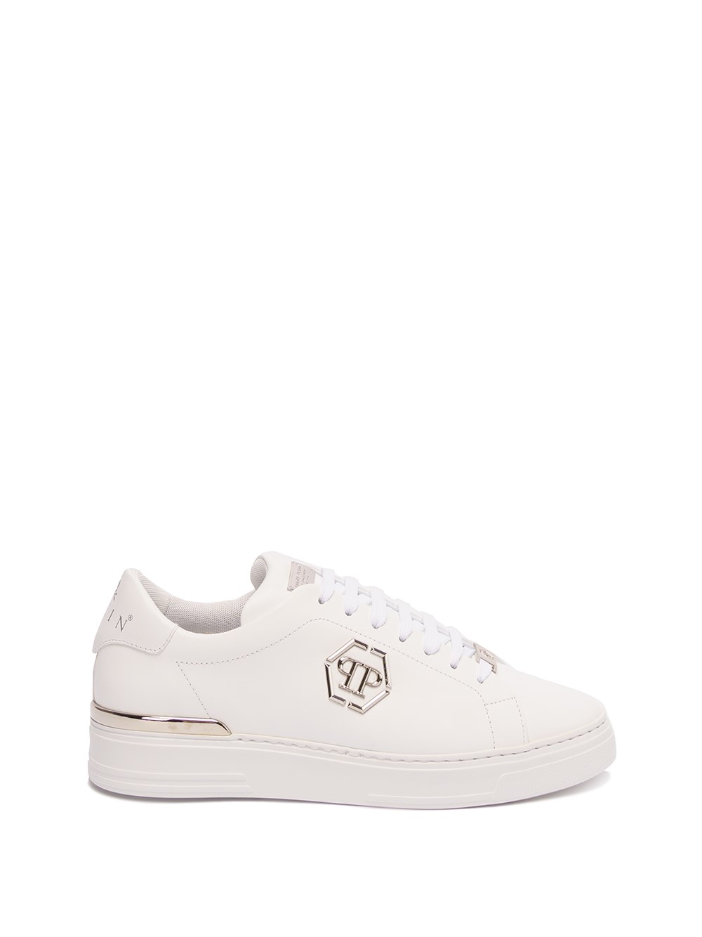 Philipp Plein Hexagon Low-top Leather Sneakers - White
