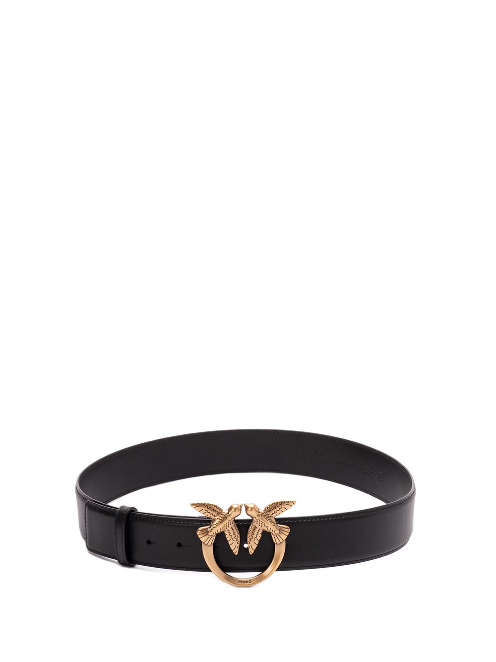 Pinko `love Birds` Hight Belt In Black  