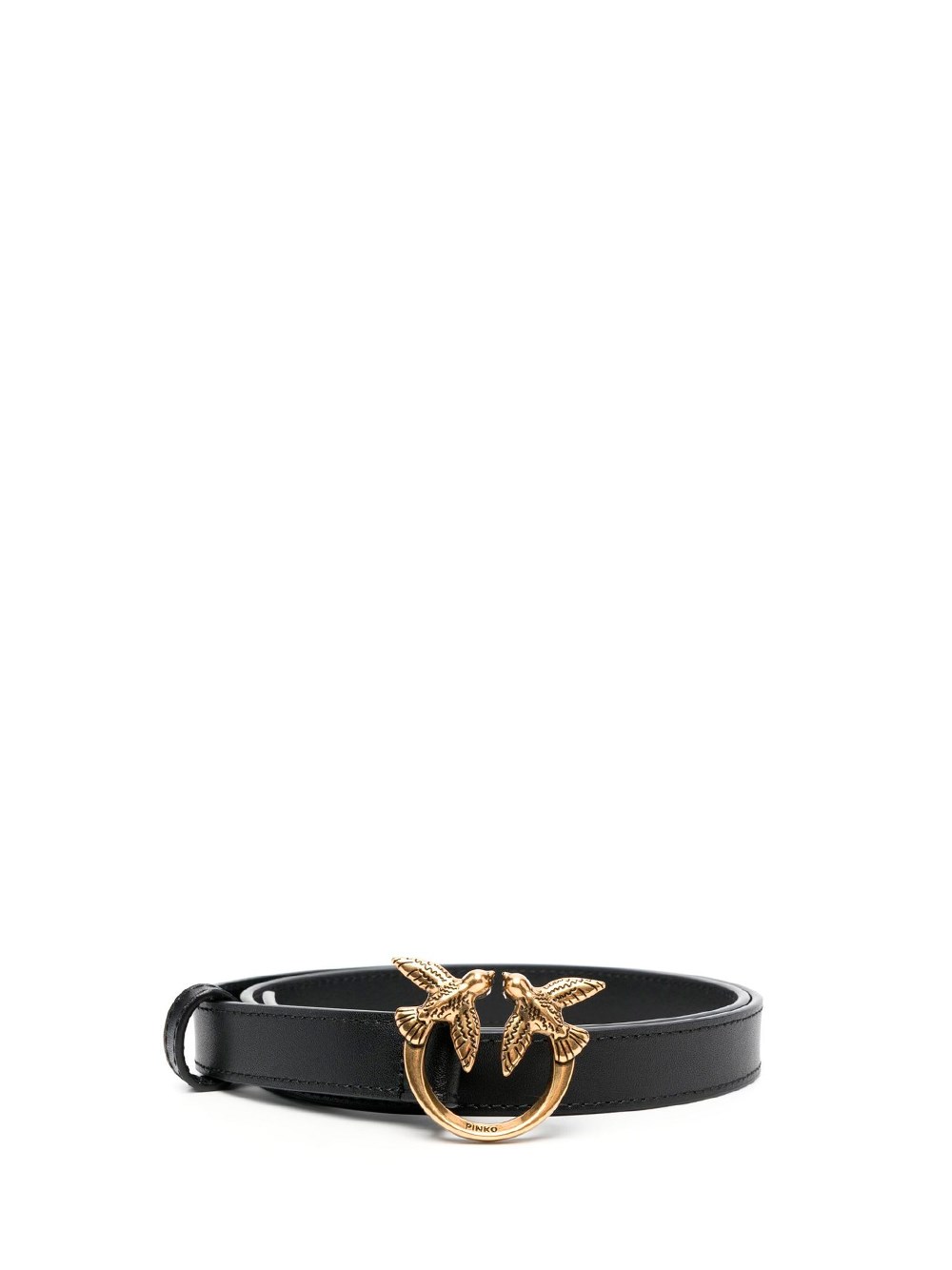 Pinko `Love Birds` Thin Leather Belt