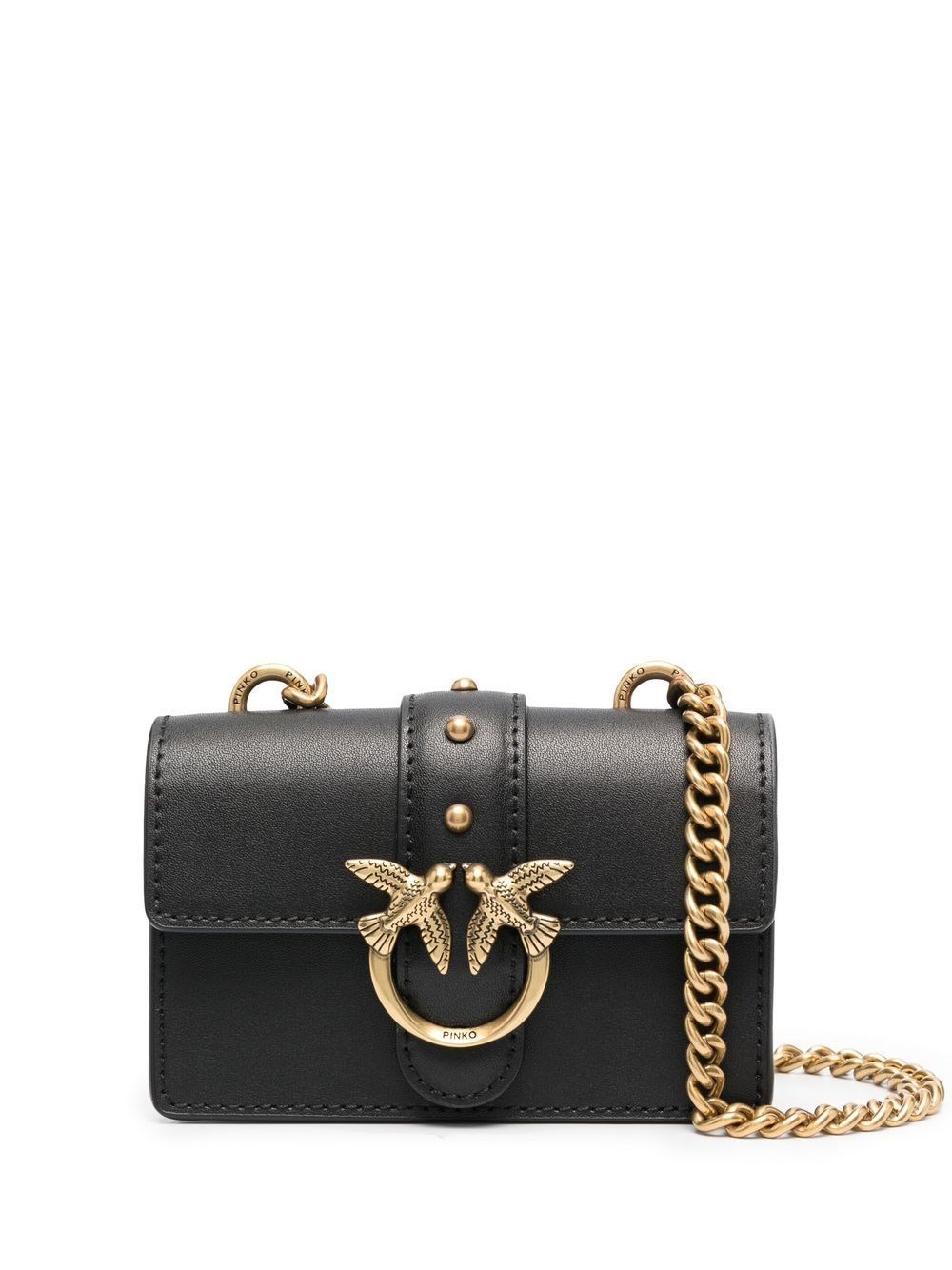 Pinko `micro Love One Simply` Crossbody Bag In Nero