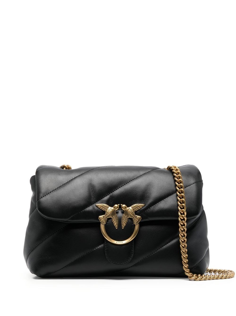 Shop Pinko `love Puff Classic` Shoulder Bag In Black  