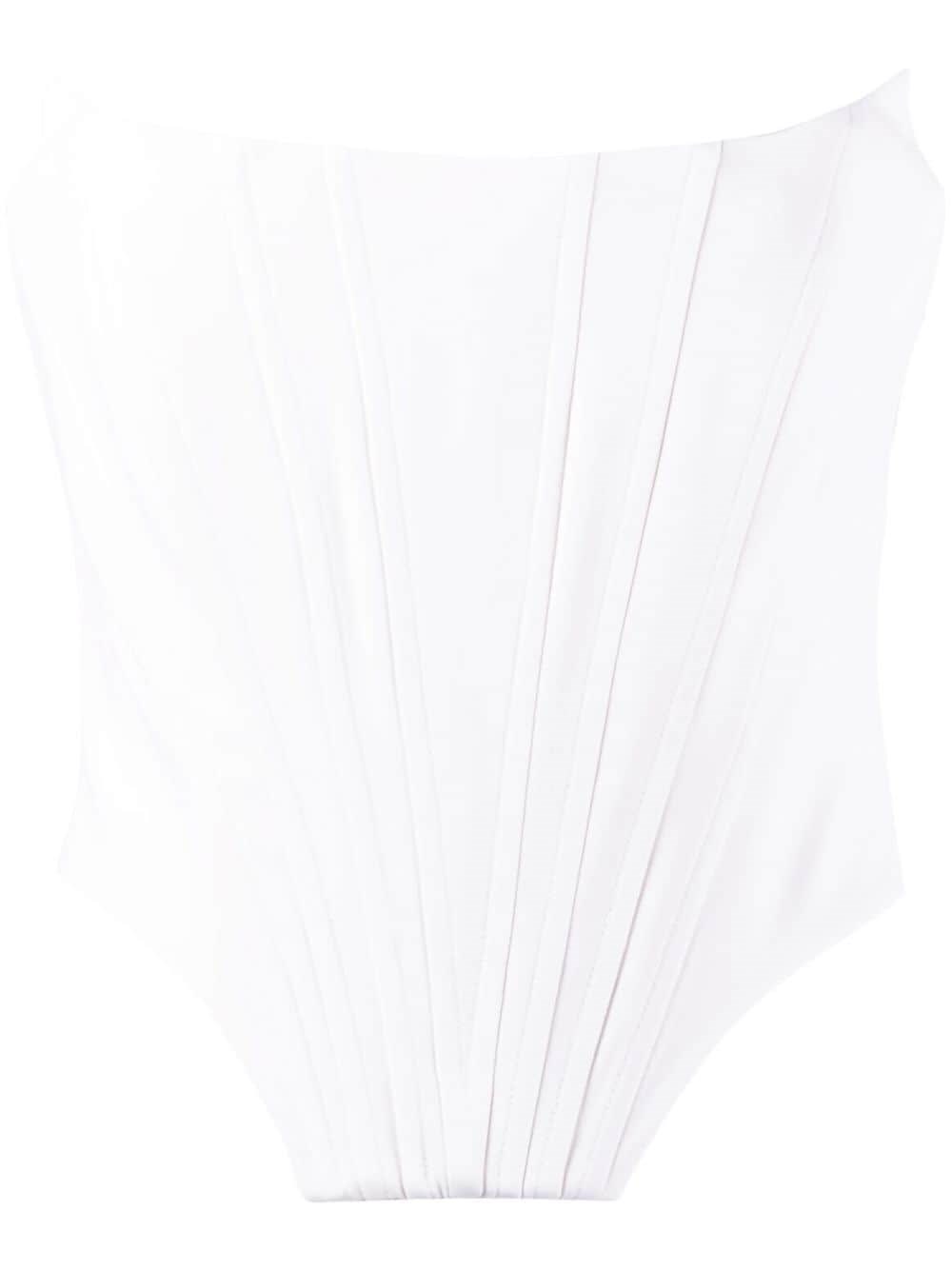Giuseppe Di Morabito Strapless Corset Top In Bianco