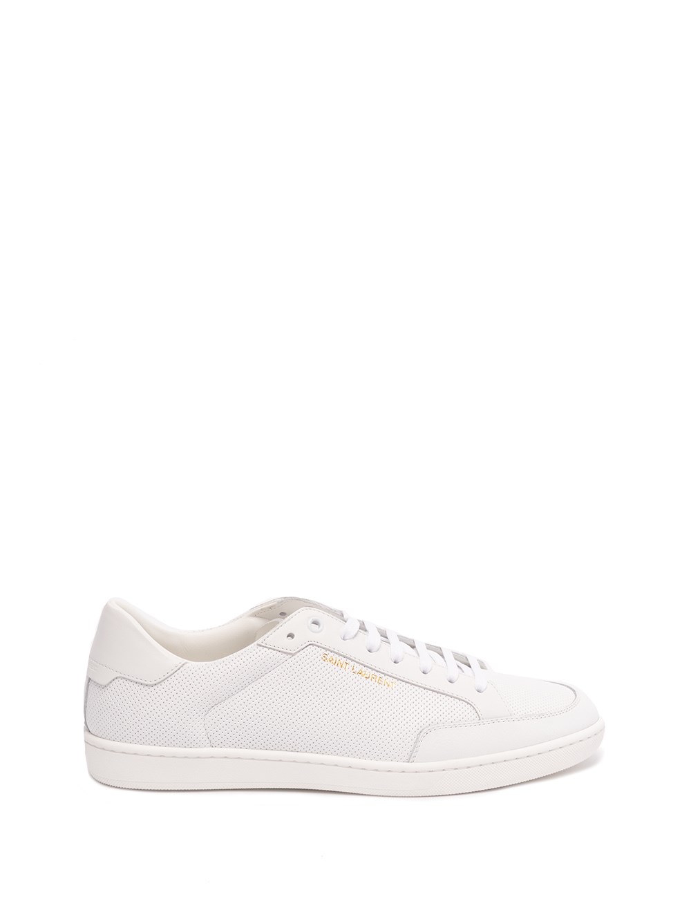 Saint Laurent `court Classic Sl/10` Embroidered Low-top Sneakers In White
