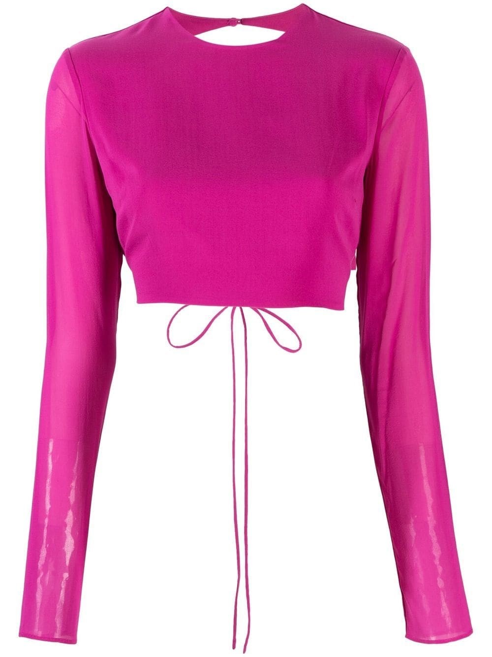 The Andamane `lea` Open Back Crop Top In Rosa