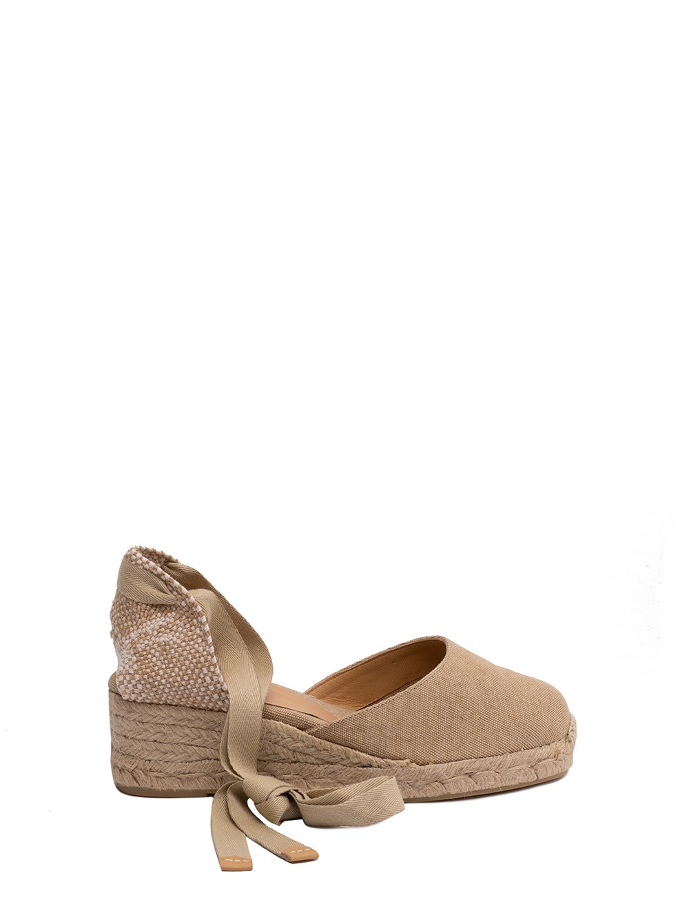 Castaã±er `carina/3/002` Wedge Espadrilles In Beige