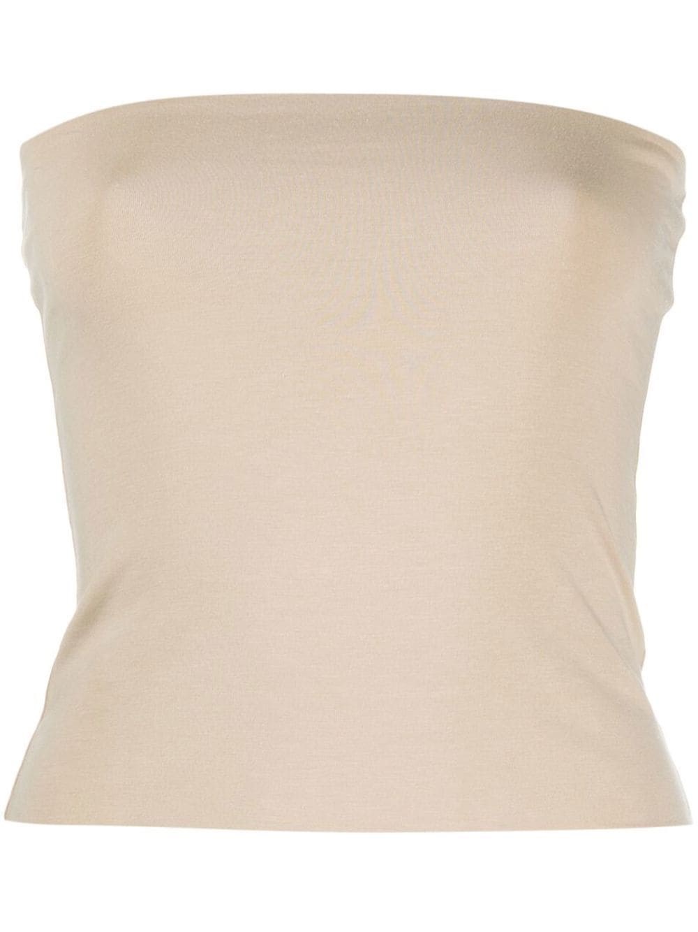Brunello Cucinelli Women Beige Jersey Bandeau Top In Neutral