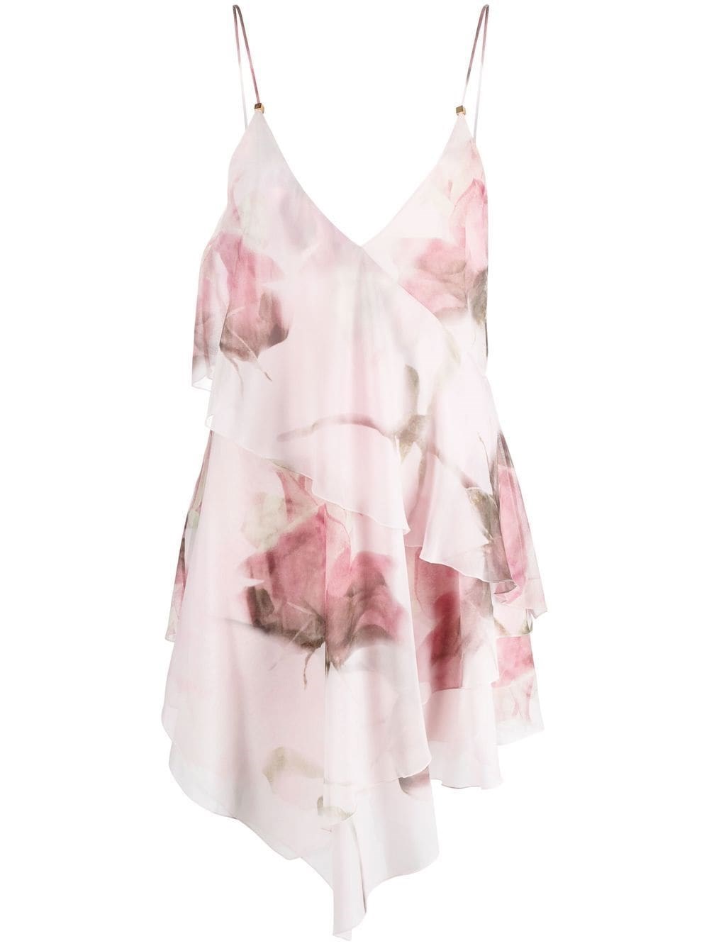 BLUMARINE ROSE PRINT MINI DRESS