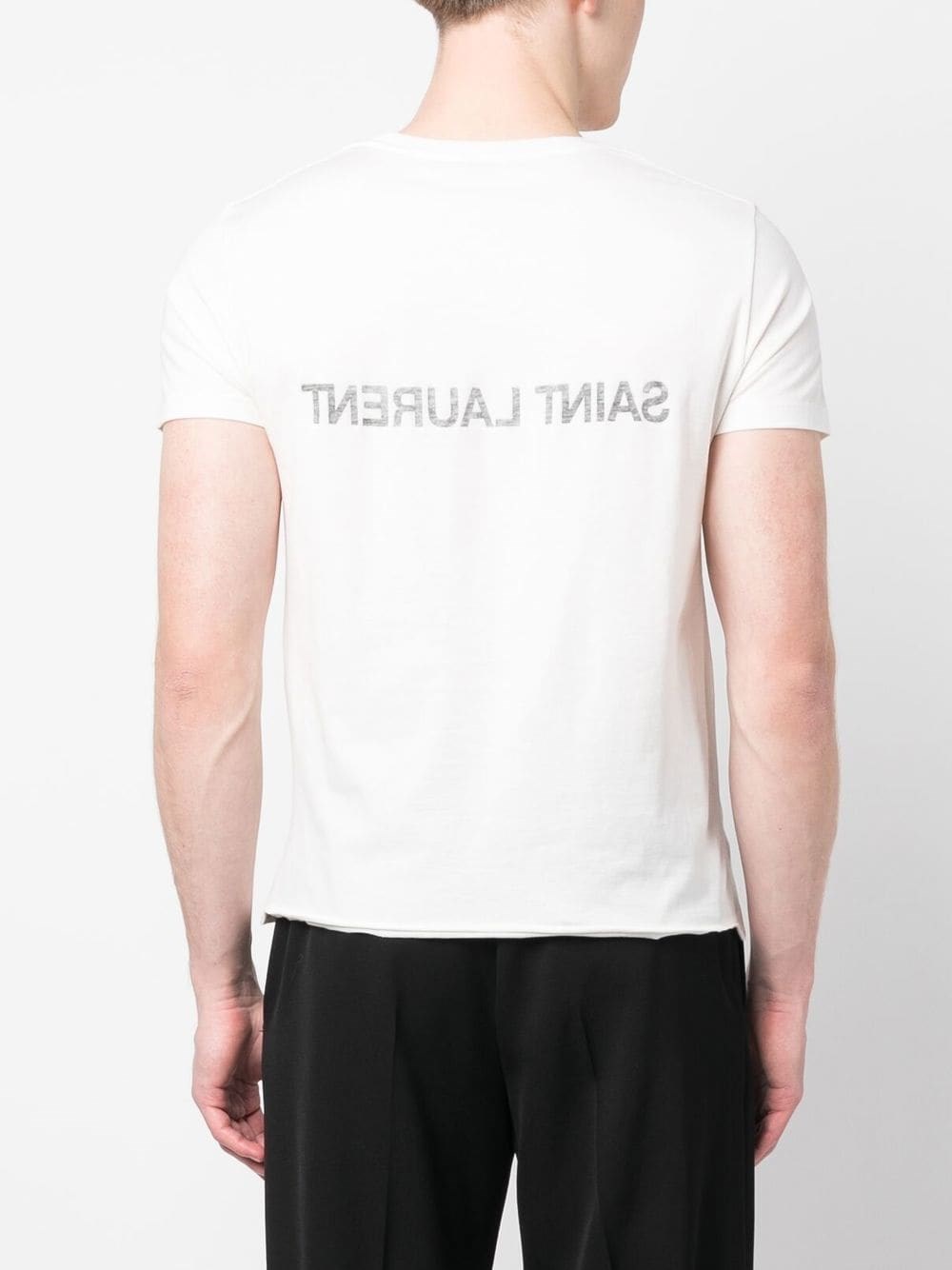 Tシャツ・カットソー Saint Laurent Crew-Neck T-Shirt Saint Laurent crew-neck T-shirt | Grey | FARFETCH