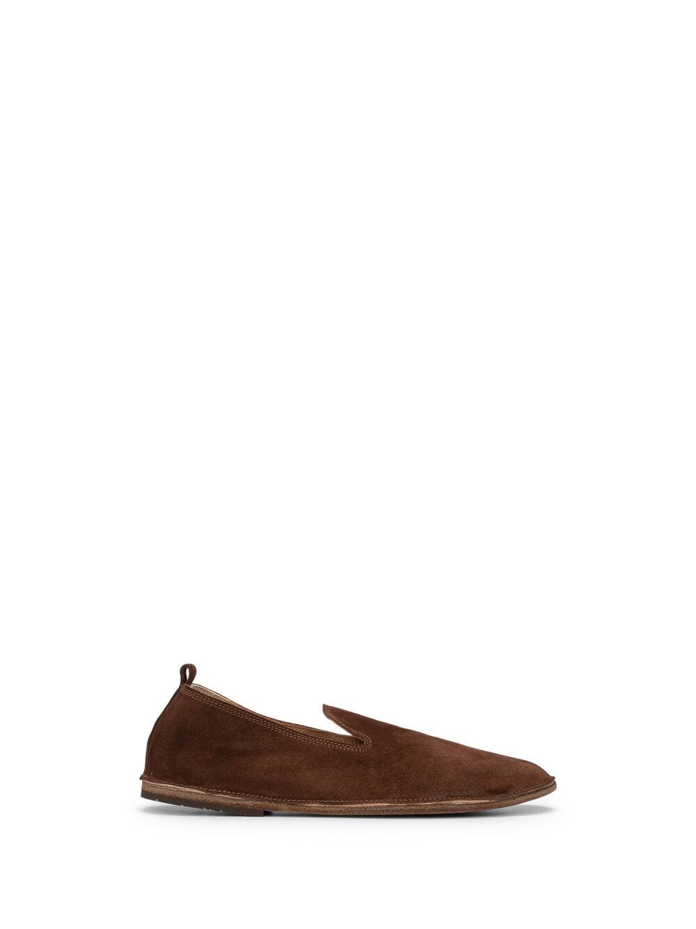 Marsèll Almond Head Flat Shoes In Marrone