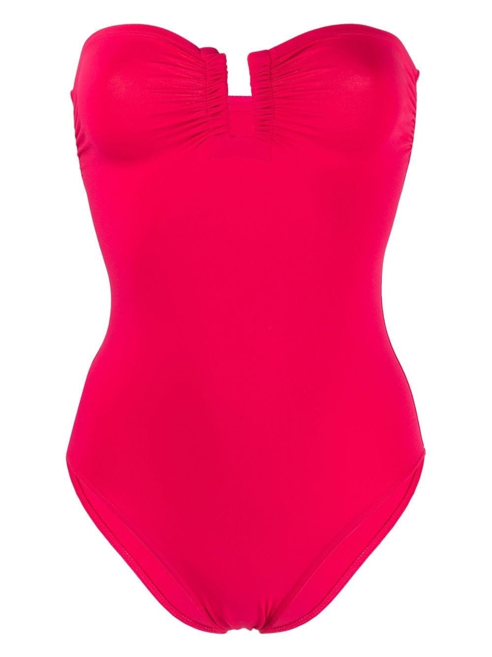 Eres Cassiopee Strapless U-hardware One-piece Swimsuit In Rosso