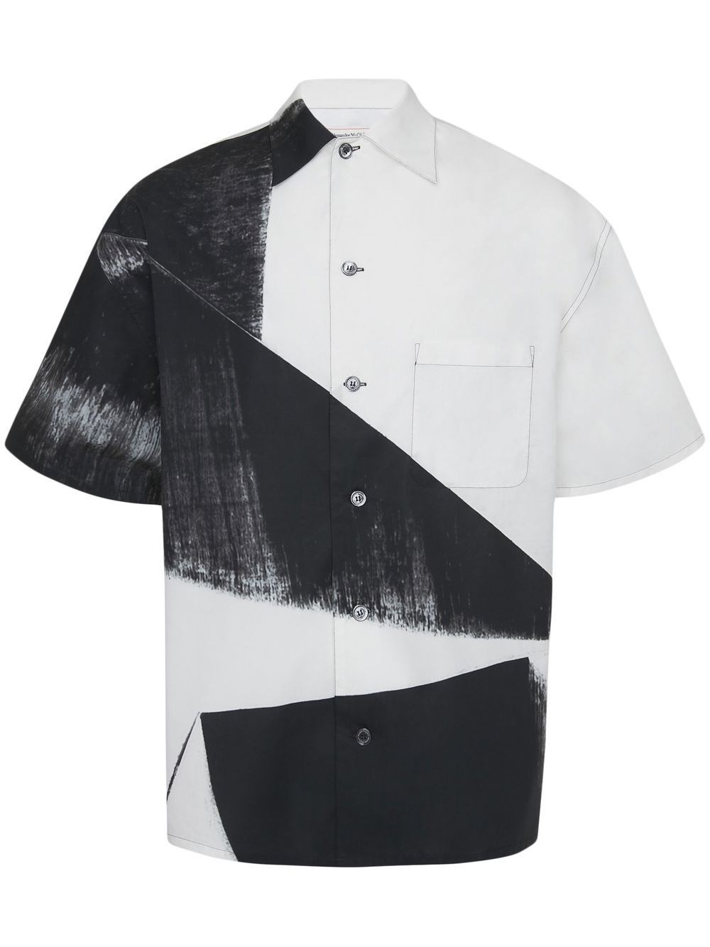 Alexander Mcqueen Alexander Mc Queen White/black Printed Shirt In Nero