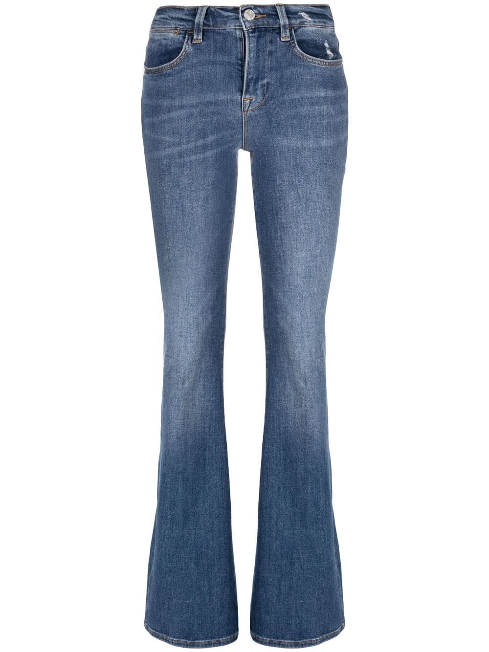 Frame Woman `le High Flare` Flared Jeans In Blu