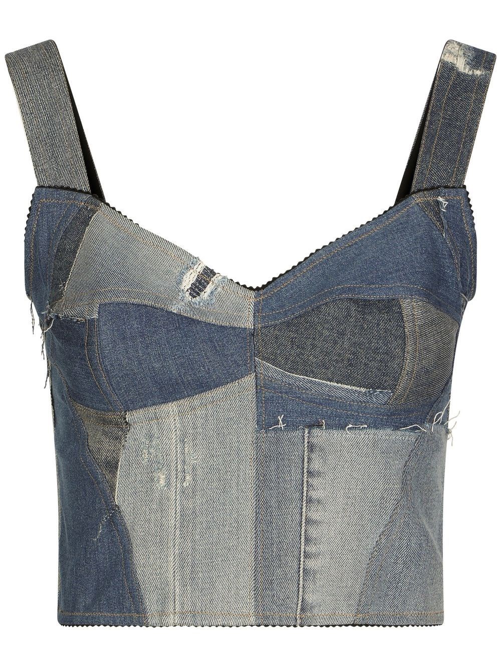 DOLCE & GABBANA DENIM BUSTIER