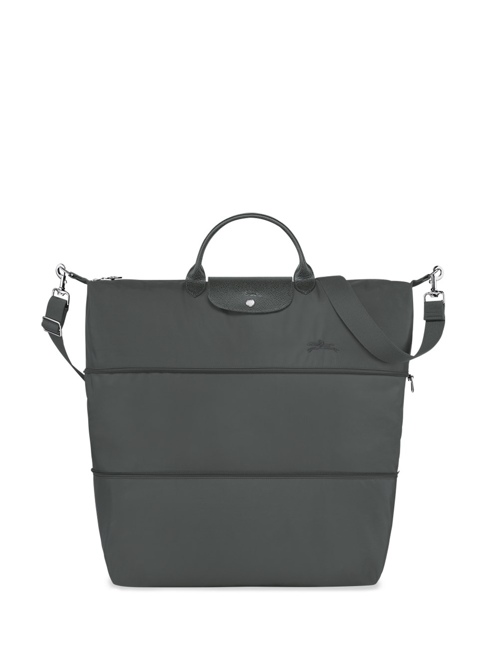 Longchamp `le Pliage Green` Small Extensible Travel Bag In Gray