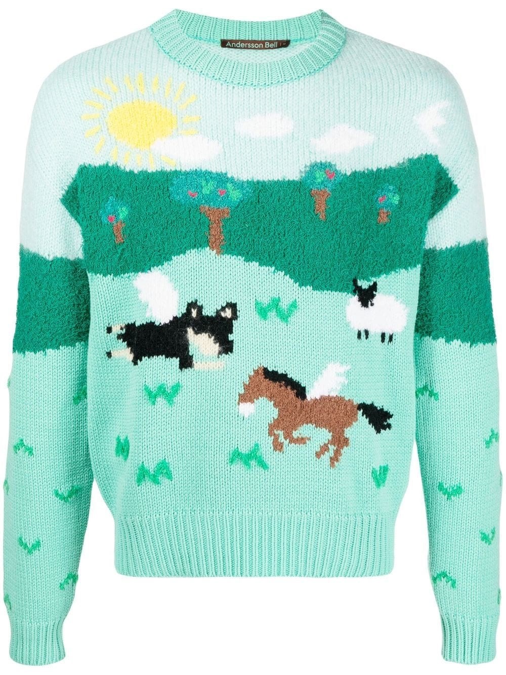 ANDERSSON BELL `SUMMER GARDEN` INTARSIA SWEATER