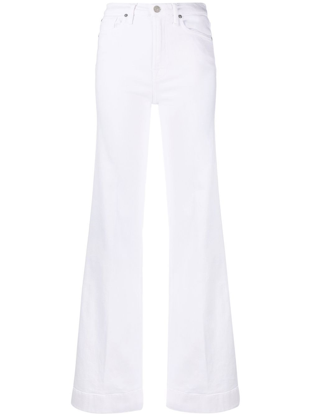 7 For All Mankind Tailorless Dojo Wide Leg Jeans In Bianco