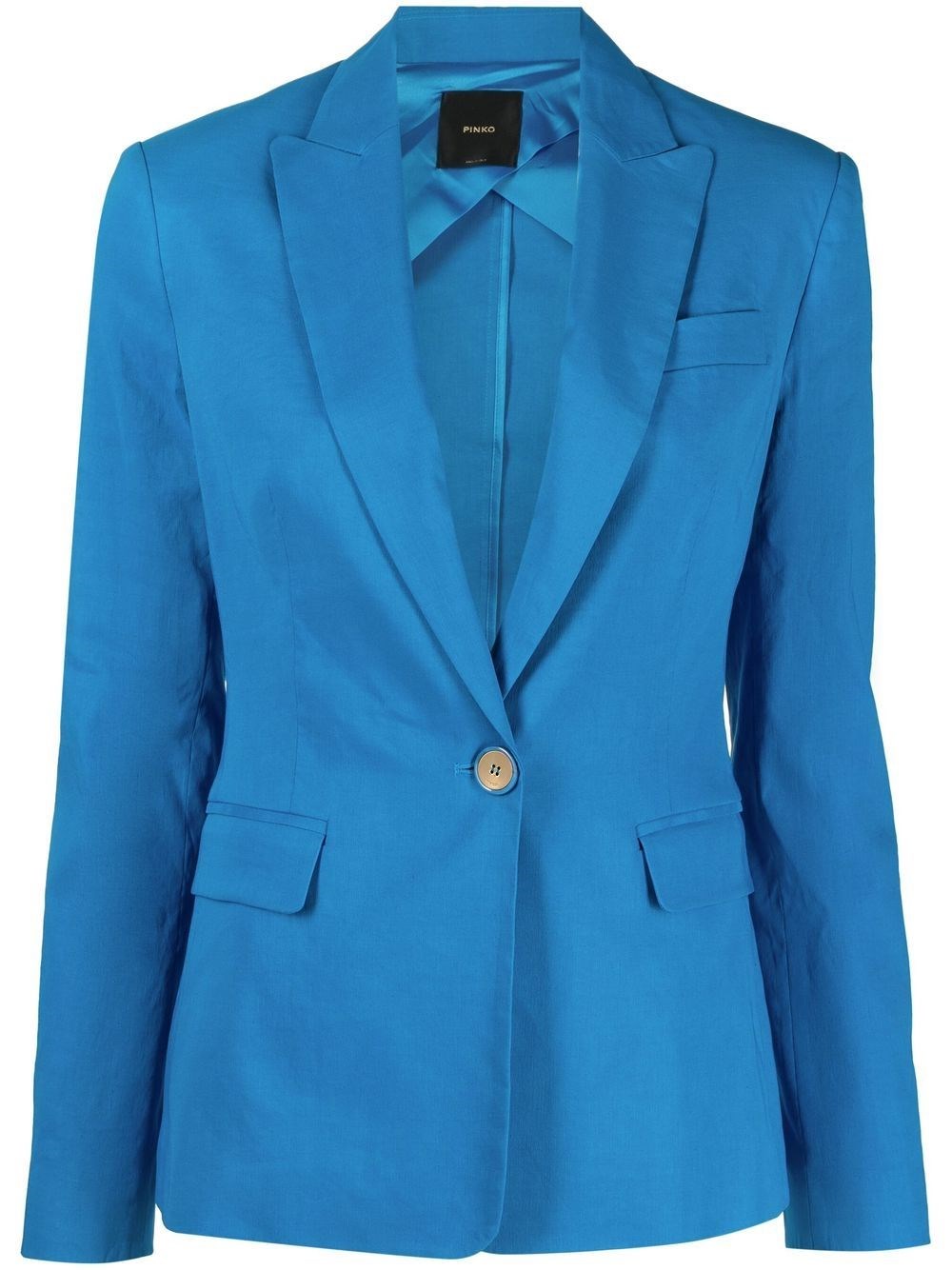 Pinko Single-breasted Blazer In Blu
