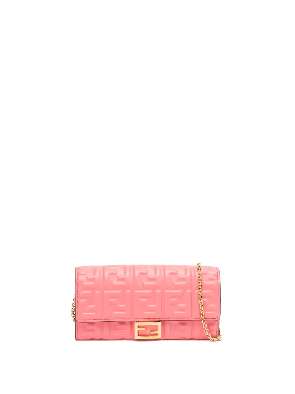 Fendi Pink The Baguette Continental Leather Wallet