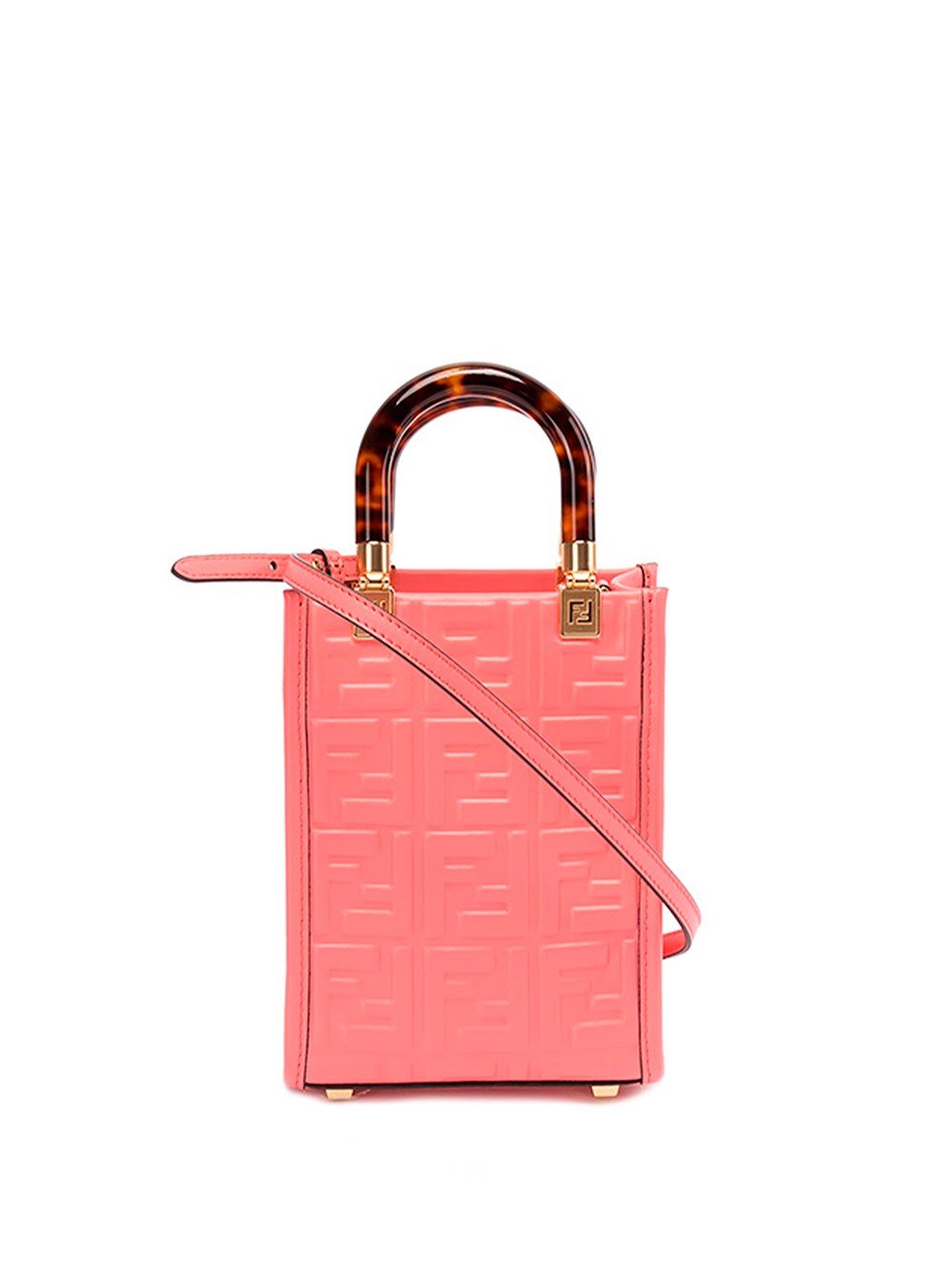 Fendi Mini Sunshine Shopper In Pink