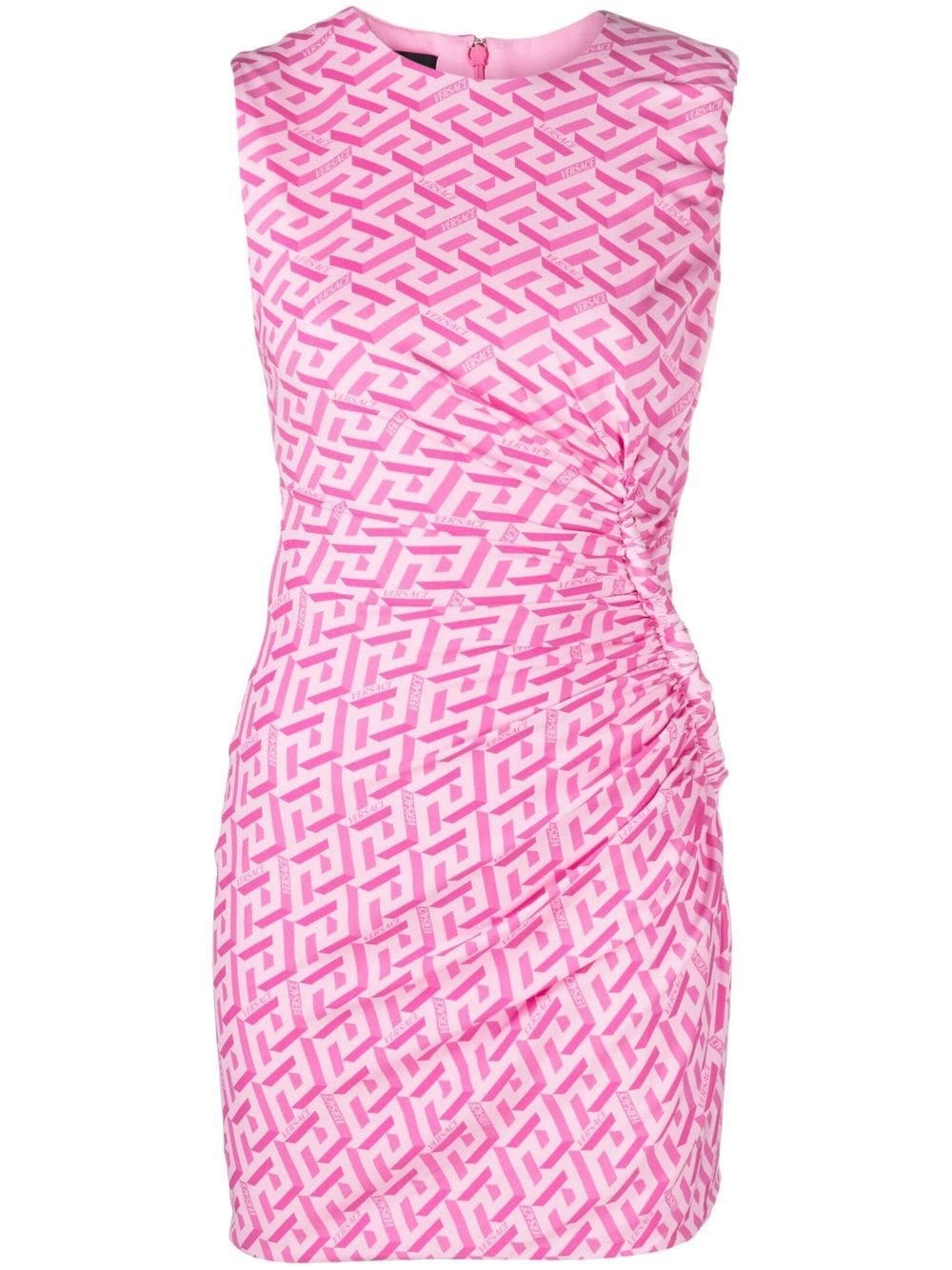 VERSACE `MONOGRAM` PRINT COCKTAIL DRESS